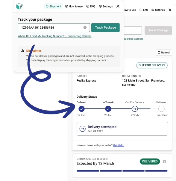 PackageDeliveryStatus package tracking preview